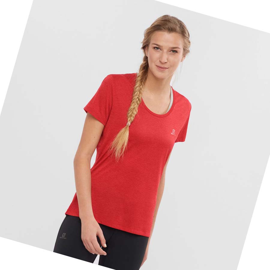 Camiseta Salomon AGILE Mujer Rojos | MX 2556UZG